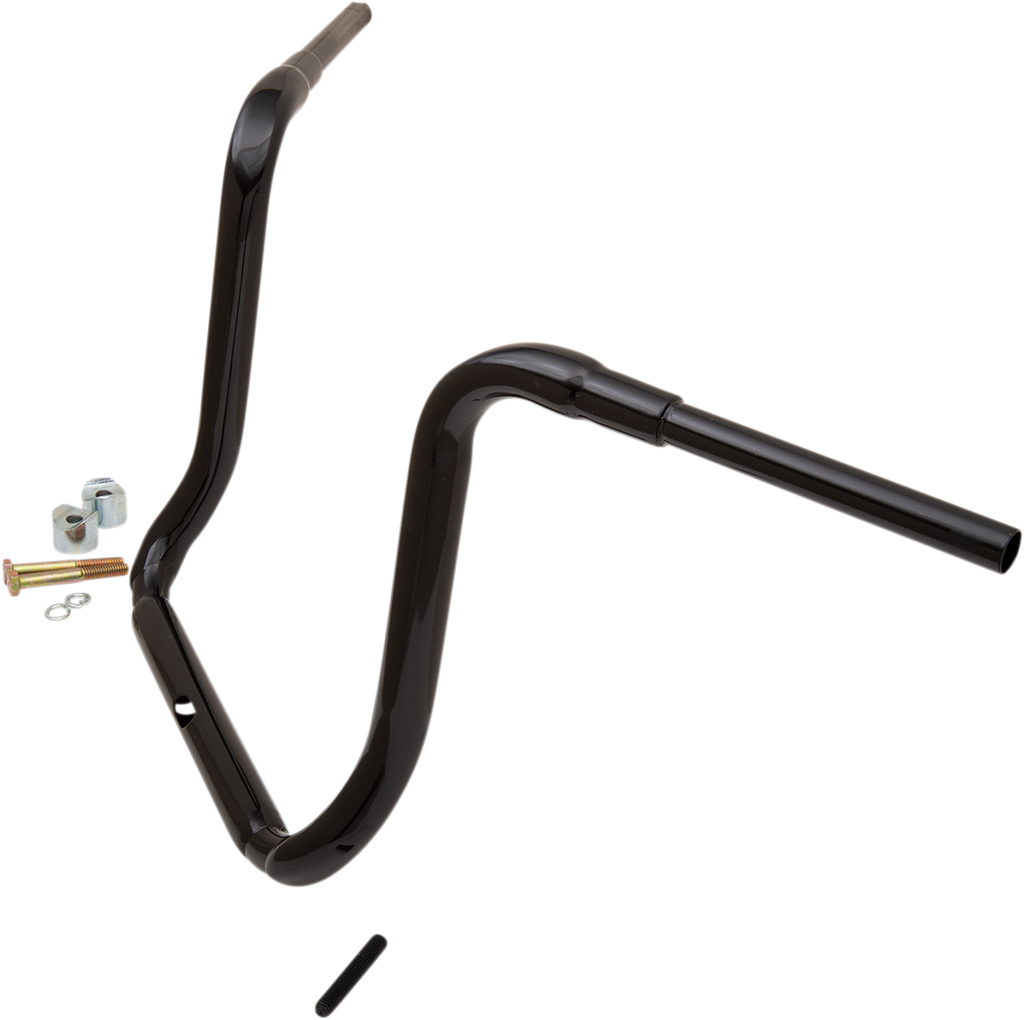LA CHOPPERS 1-1/2" Grande Traditional Ape Hanger Handlebar - 16" - Black LA-7323-16B — image 2