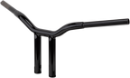 LA CHOPPERS Kage Fighter Welded Straight-Riser Handlebar - One Piece - 8" - Black LA-7337-08B — image 1