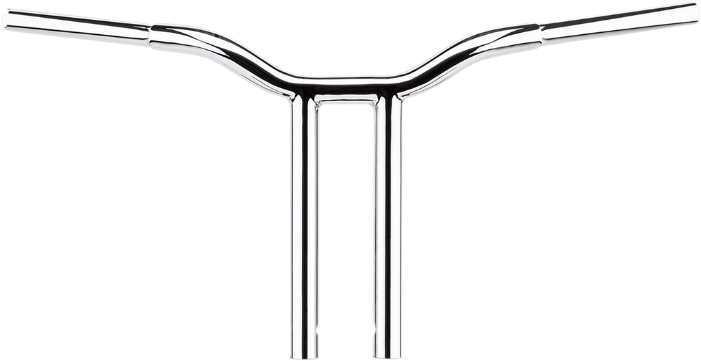 LA CHOPPERS Kage Fighter Welded Straight-Riser Handlebar - One Piece - 10" - Chrome LA-7337-10 — image 1