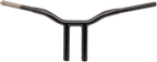LA CHOPPERS Kage Fighter Welded Straight-Riser Handlebar - One Piece - 10" - Black LA-7337-10B — image 1