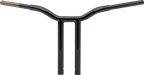 LA CHOPPERS Kage Fighter Welded Straight-Riser Handlebar - One Piece - 12" - Black LA-7337-12B — image 1