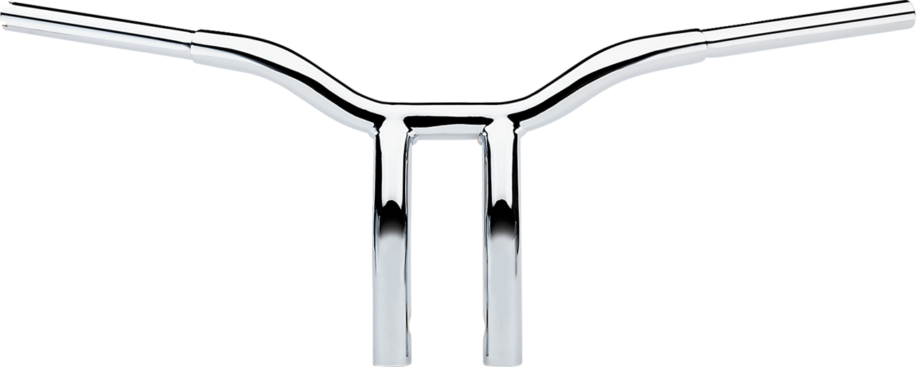 LA CHOPPERS Kage Fighter Welded Bent-Riser Handlebar - One Piece - 10" - Chrome LA-7338-10 — image 1