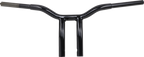 LA CHOPPERS Kage Fighter Welded Bent-Riser Handlebar - One Piece - 10" - Black LA-7338-10B — image 1
