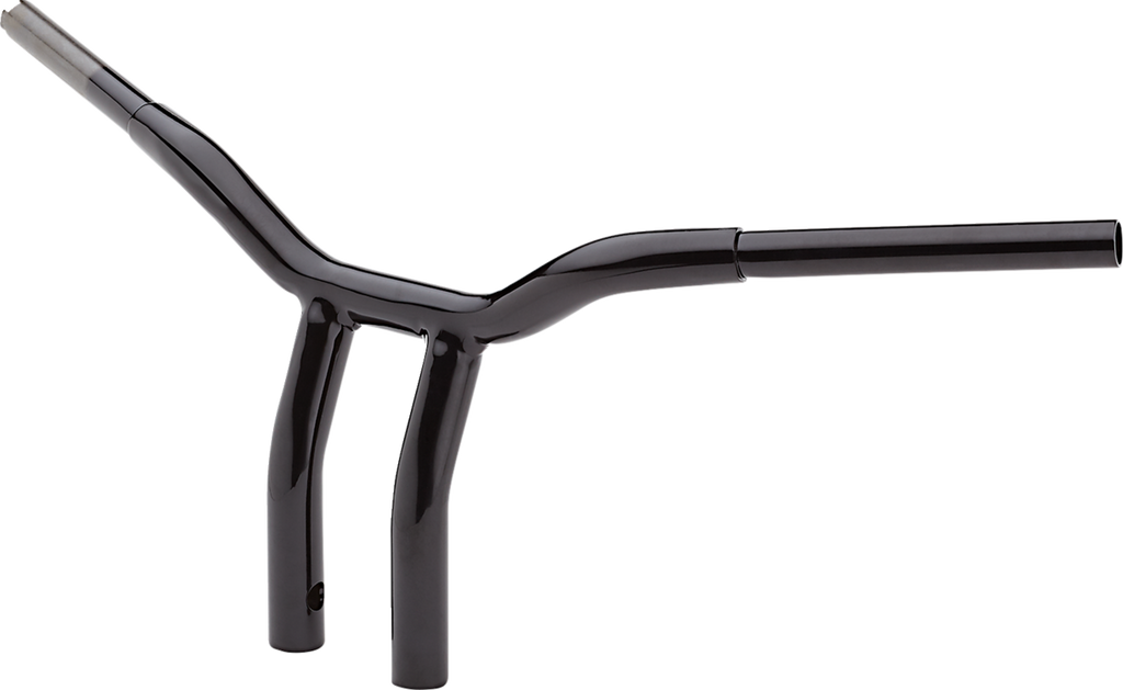 LA CHOPPERS Kage Fighter Welded Bent-Riser Handlebar - One Piece - 10" - Black LA-7338-10B — image 2