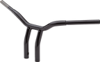 LA CHOPPERS Kage Fighter Welded Bent-Riser Handlebar - One Piece - 10" - Black LA-7338-10B — image 2