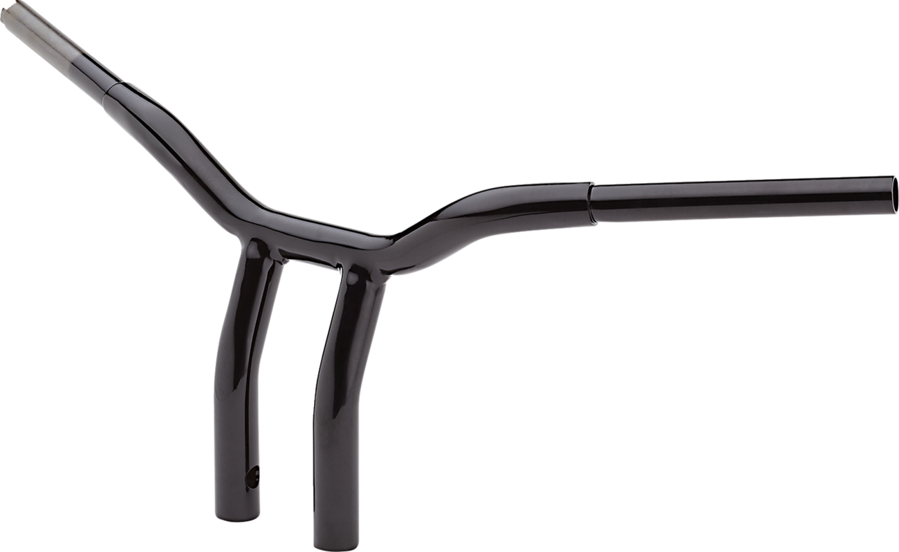 LA CHOPPERS Kage Fighter Welded Bent-Riser Handlebar - One Piece - 10" - Black LA-7338-10B — image 2
