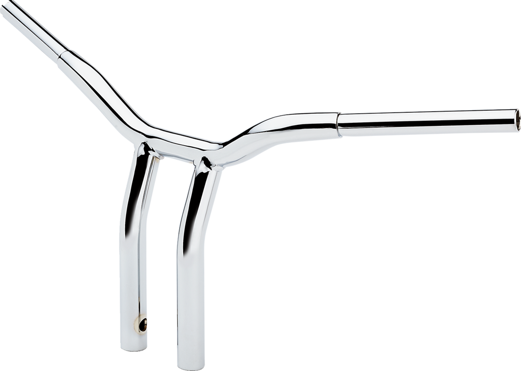 LA CHOPPERS Kage Fighter Welded Bent-Riser Handlebar - One Piece - 12" - Chrome LA-7338-12 — image 2
