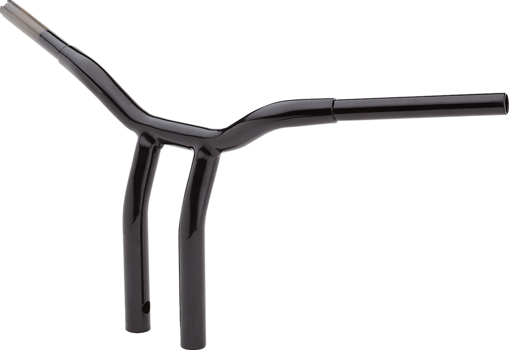 LA CHOPPERS Kage Fighter Welded Bent-Riser Handlebar - One Piece - 12" - Black LA-7338-12B — image 2