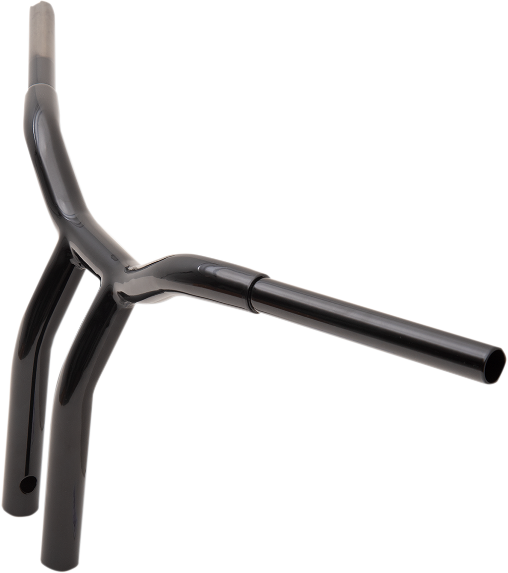 LA CHOPPERS Kage Fighter Welded Bent-Riser Handlebar - One Piece - 12" - Black LA-7338-12B — image 3