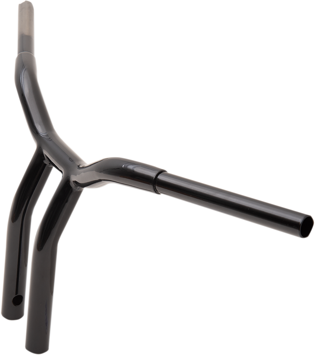 LA CHOPPERS Kage Fighter Welded Bent-Riser Handlebar - One Piece - 12" - Black LA-7338-12B — image 3