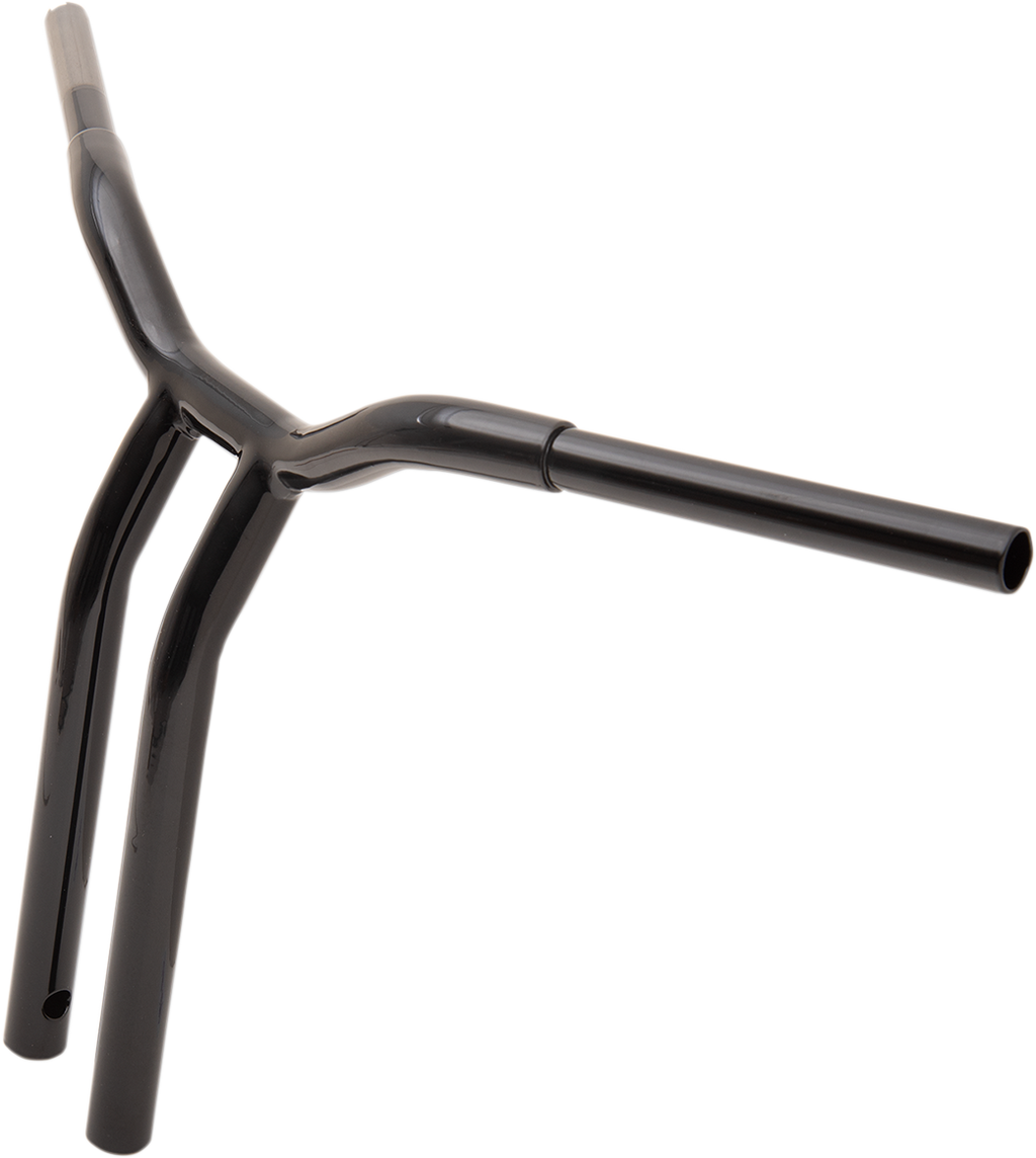 LA CHOPPERS Kage Fighter Welded Bent-Riser Handlebar - One Piece - 16" - Black LA-7338-16B — image 3