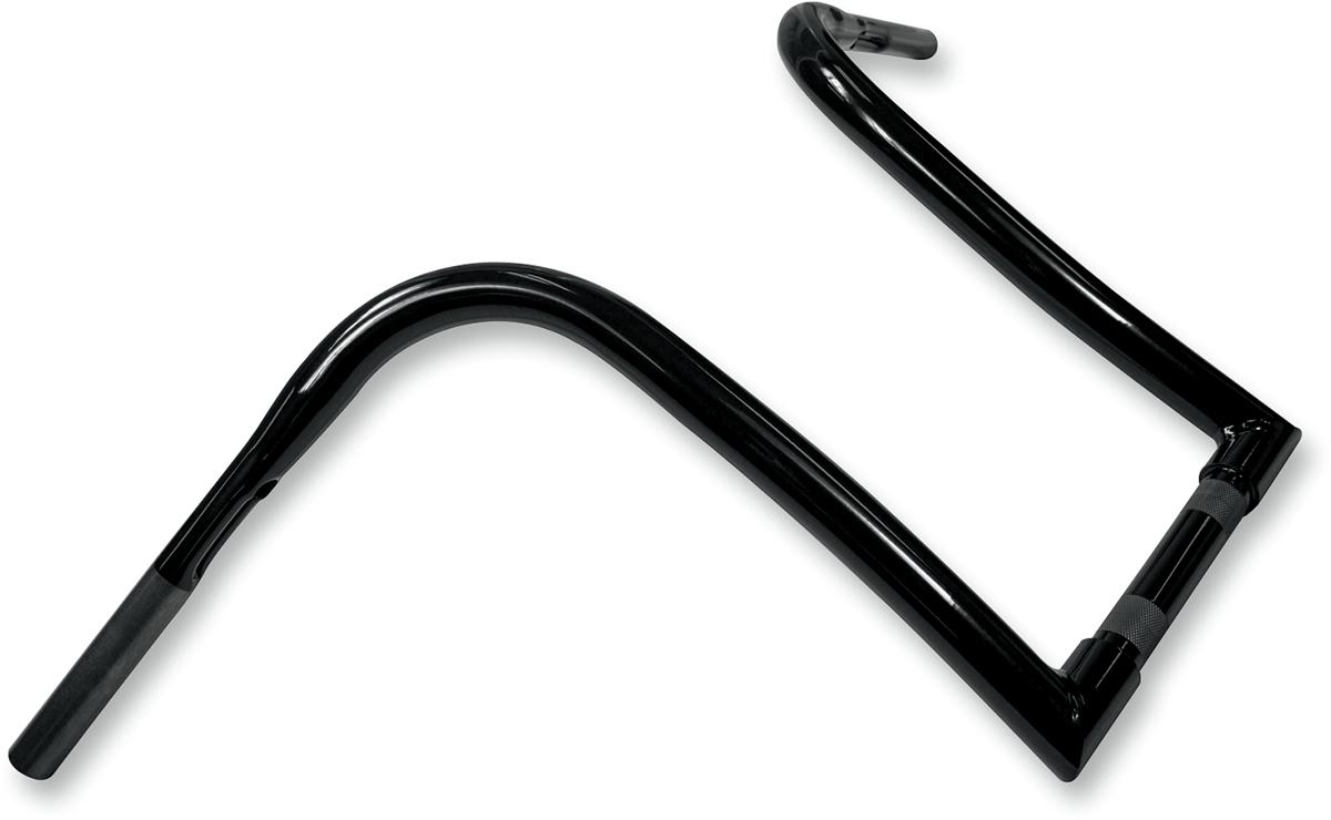 LA CHOPPERS Nice Curves Ape Hanger Handlebar - 1-1/4" Diameter - 14" Rise - Black LA-7341-14B — image 2