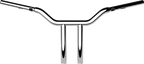 LA CHOPPERS One-Piece Kage Fighter Handlebar - 12" x 1-1/4" - Chrome LA-7346-12 — image 1