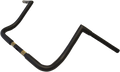 LA CHOPPERS 1-1/4" Twin Peaks Touring Handlebar - 12" - Flat Black LA-7361-12M — image 1