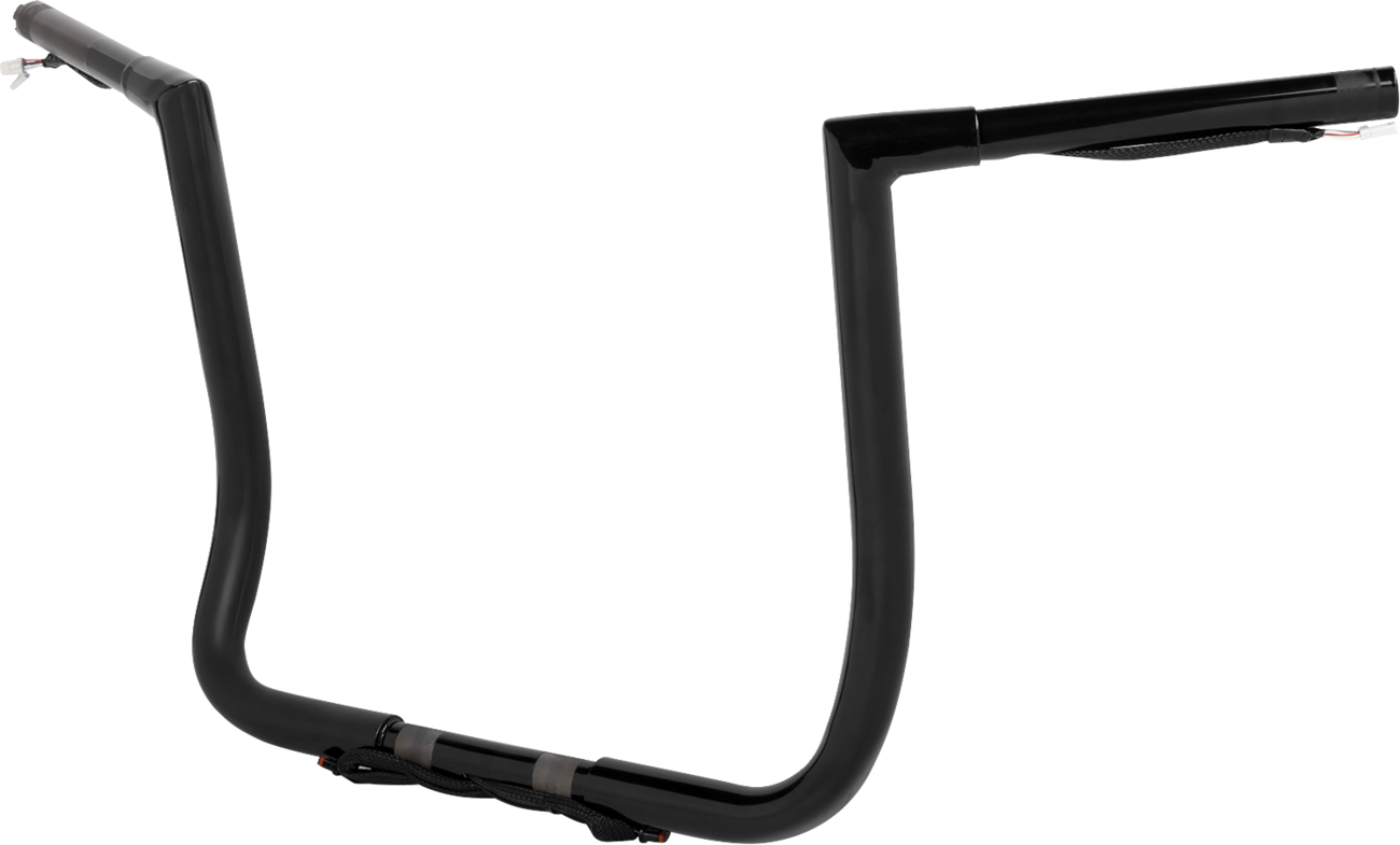 LA CHOPPERS Pre-Wired Twin Peaks Handlebar - 1-1/4" x 14" - Black LA-7361-14BW — image 2