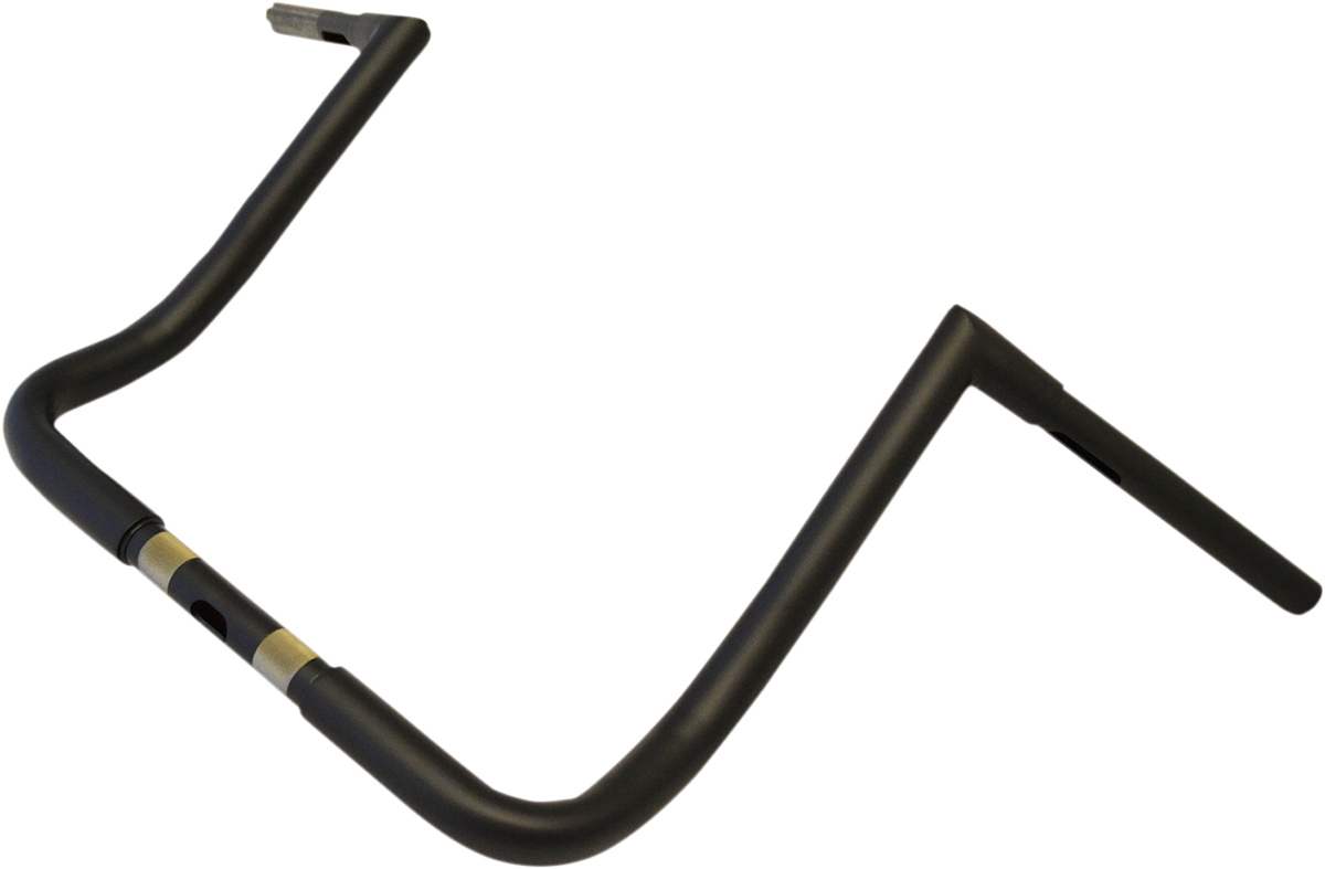 LA CHOPPERS 1-1/4" Twin Peaks Touring Handlebar - 14" - Flat Black LA-7361-14M — image 1