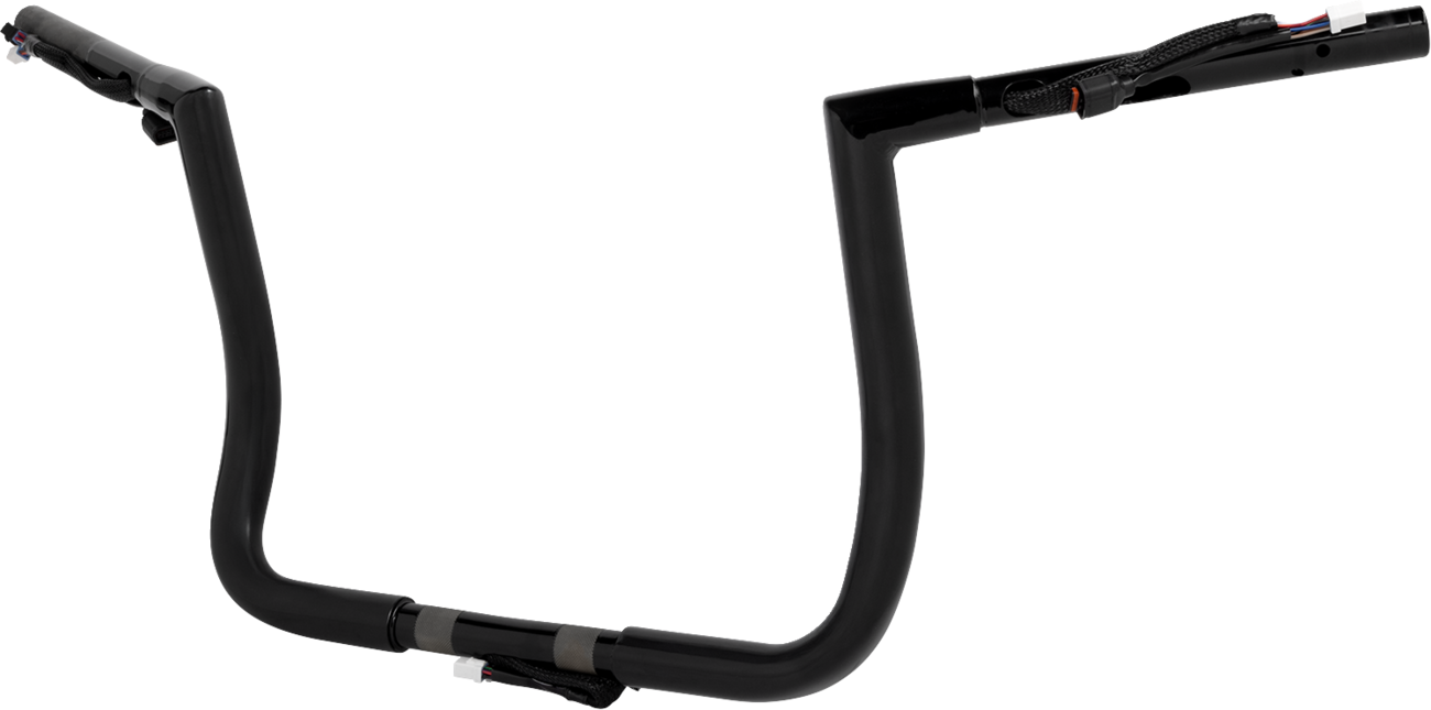 LA CHOPPERS Pre-Wired Twin Peaks Handlebar - 1-1/4" x 12" - Black LA-7367-12BW — image 2