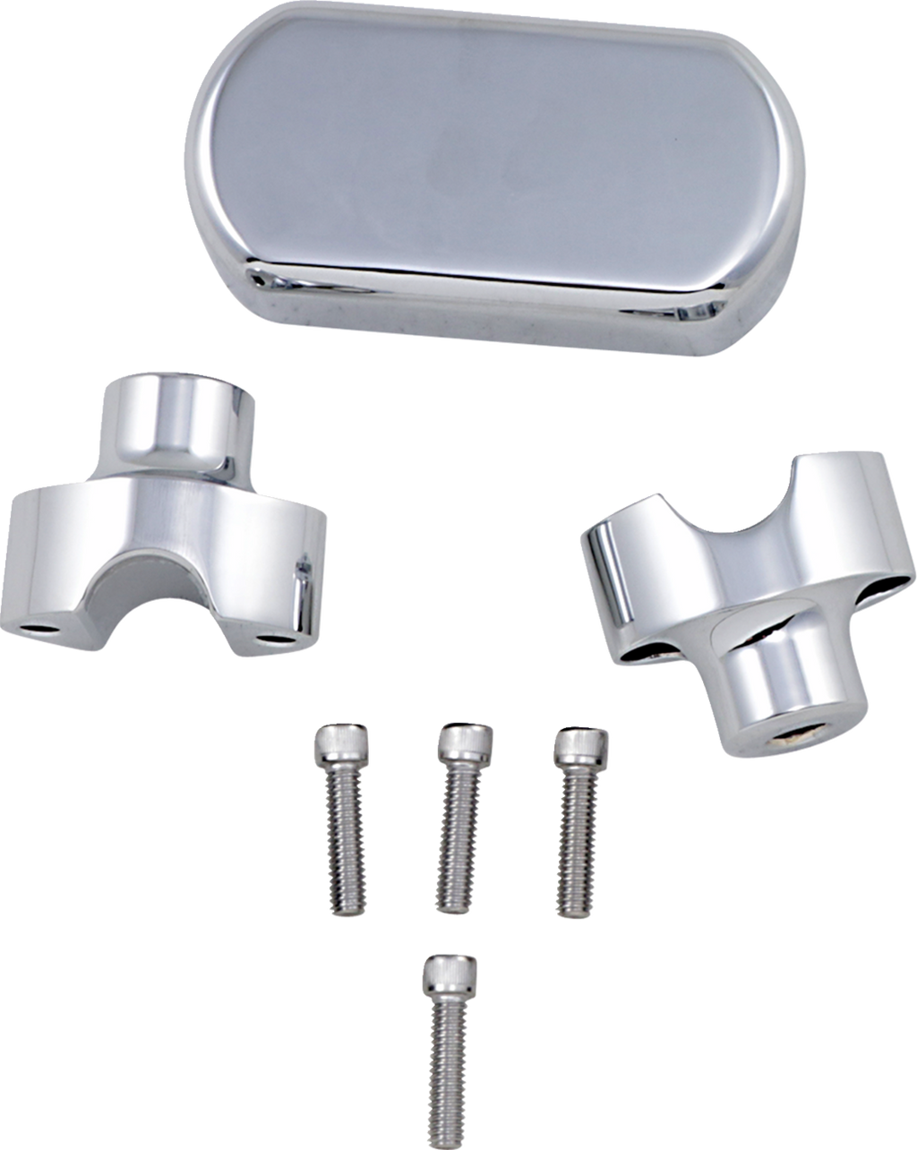 LA CHOPPERS Solid Handlebar Riser & Top Clamp Kit - 1-1/2" - Chrome LA-7442-01 — image 1