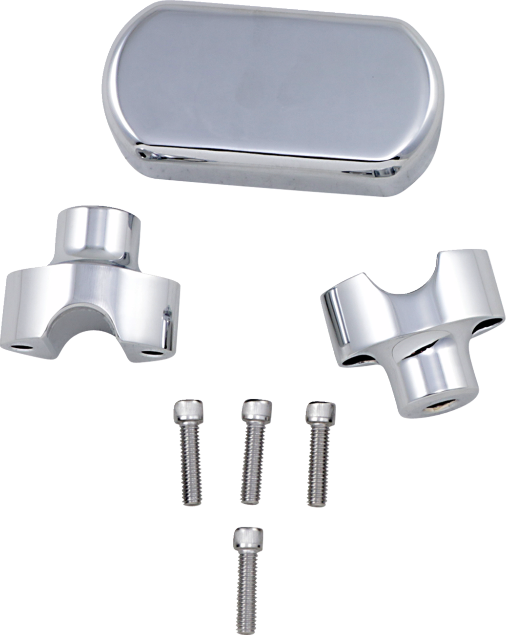 LA CHOPPERS Solid Handlebar Riser & Top Clamp Kit - 1-1/2" - Chrome LA-7442-01 — image 1