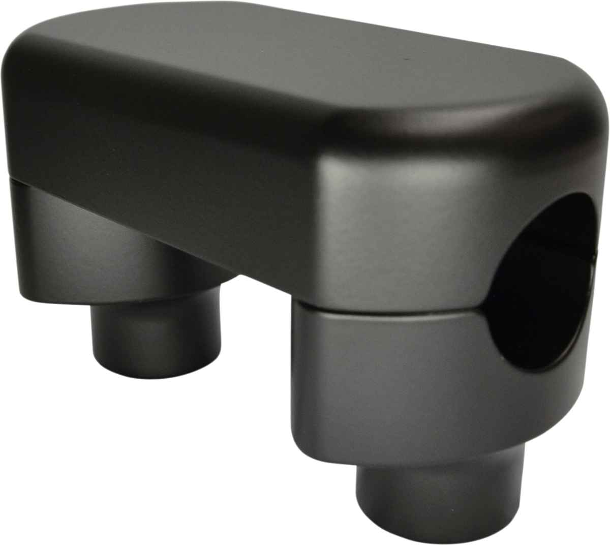 LA CHOPPERS Solid Handlebar Riser & Top Clamp Kit - 1-1/2" - Flat Black LA-7442-01M — image 1