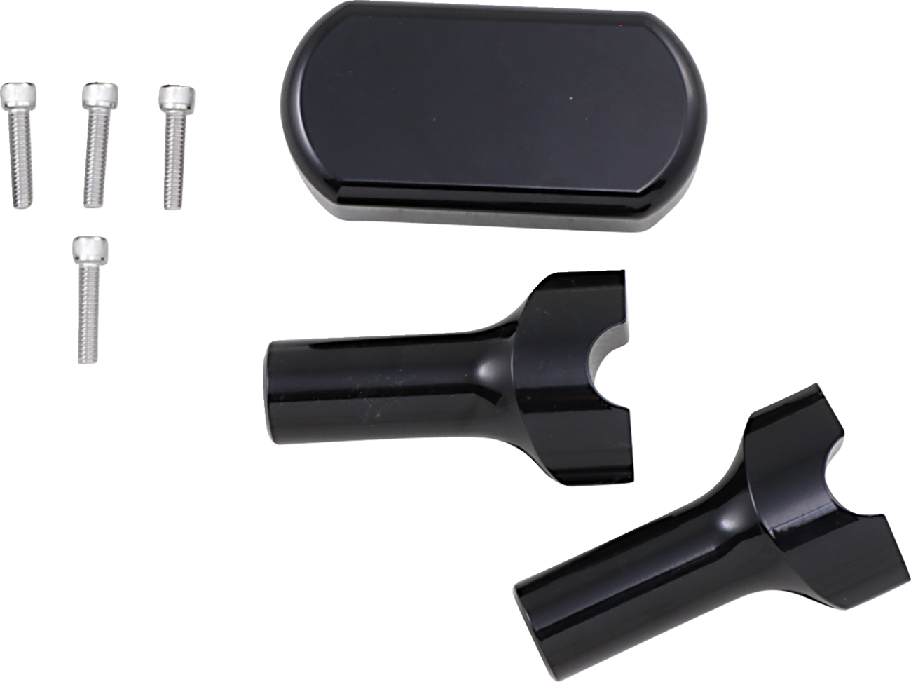 LA CHOPPERS Solid Handlebar Riser & Top Clamp Kit - 4" - Black LA-7442-04B — image 1