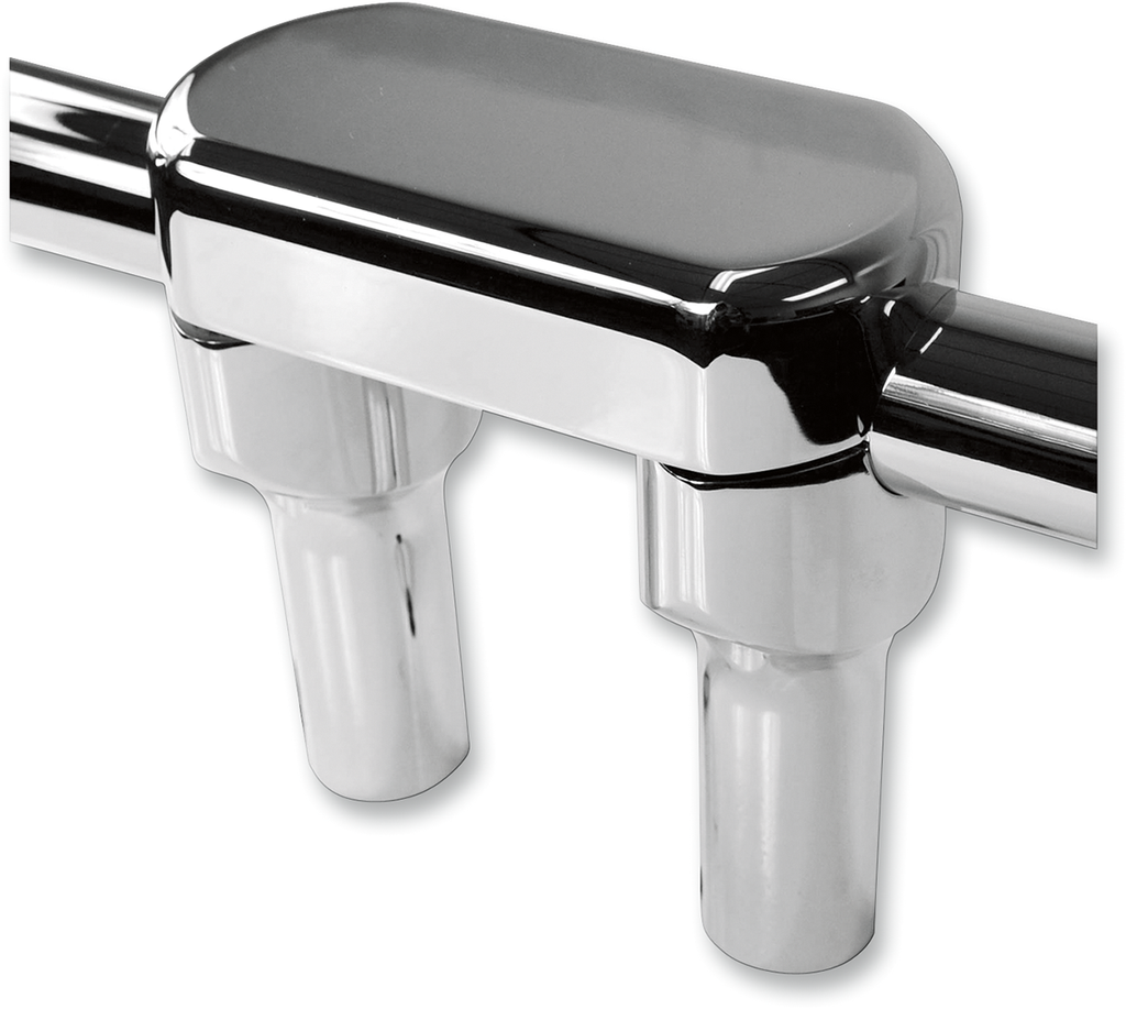 LA CHOPPERS Hefty Handlebar Riser & Top Clamp Kit - 4" - Chrome LA-7446-04 — image 1