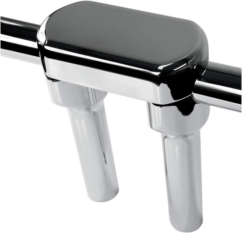 LA CHOPPERS Hefty Handlebar Riser & Top Clamp Kit - 4" - Black LA-7446-04B — image 2