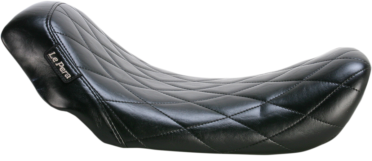 LE PERA Bare Bones Solo Seat - Diamond Stitch - Black - Dyna '06-'17 LK-001DM — image 1