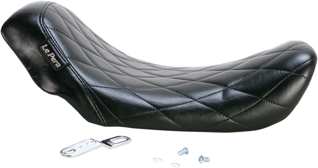 LE PERA Bare Bones Solo Seat - Diamond Stitch - Black - Dyna '06-'17 LK-001DM — image 2