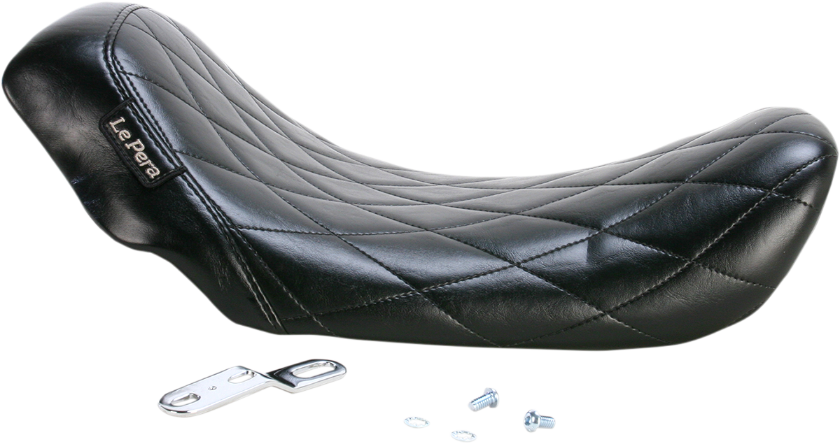 LE PERA Bare Bones Solo Seat - Diamond Stitch - Black - Dyna '06-'17 LK-001DM — image 2