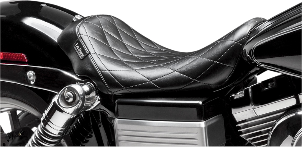 LE PERA Bare Bones Solo Seat - Diamond Stitch - Black - Dyna '06-'17 LK-001DM — image 3