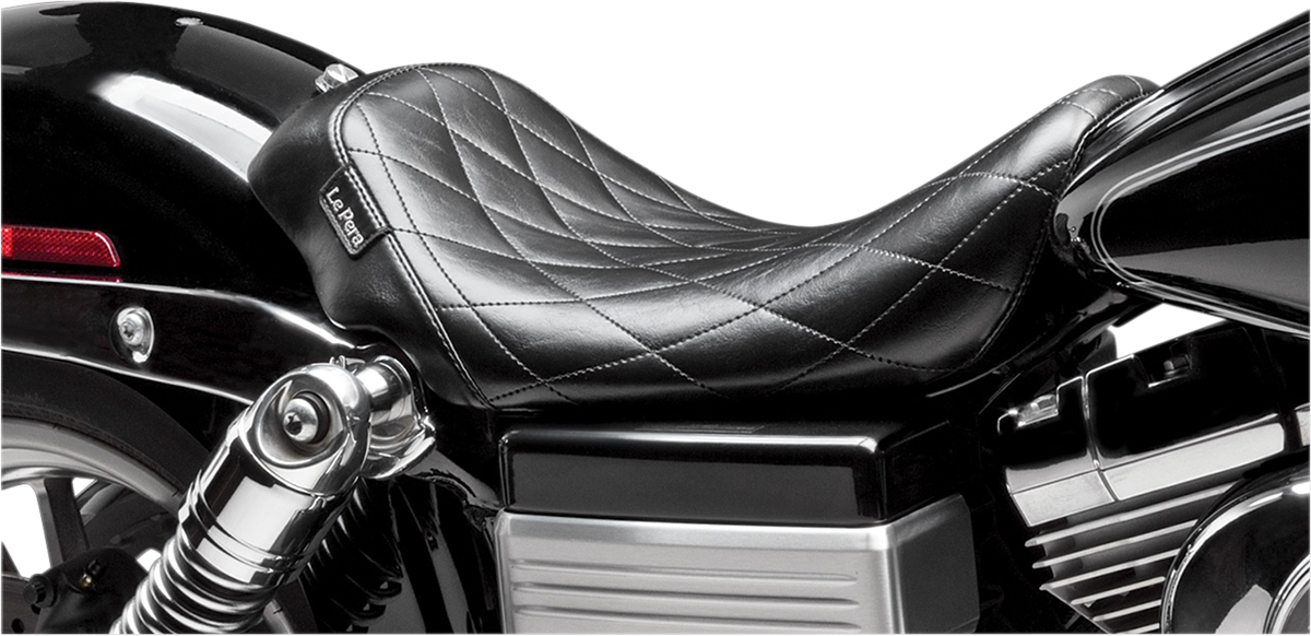 LE PERA Bare Bones Solo Seat - Diamond Stitch - Black - Dyna '06-'17 LK-001DM — image 3