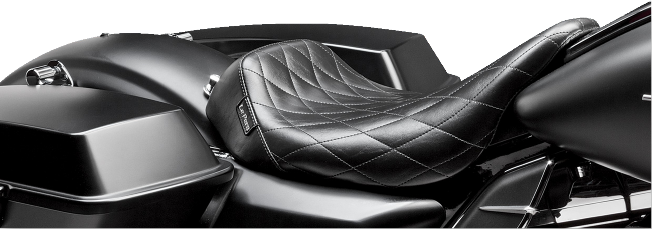 LE PERA Bare Bones Solo Seat - Diamond Stitch - Black - FL '08-'25 LK-005DM — image 1