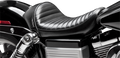 LE PERA Stubs Cafe Seat - Pleated - Black - FXD '06-'17 LK-421PT — image 1