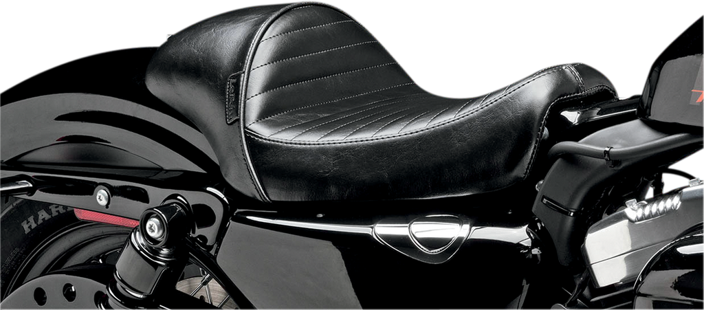 LE PERA Stubs Cafe Seat - Pleated - Black - XL '04-'23 LK-426PT — image 1