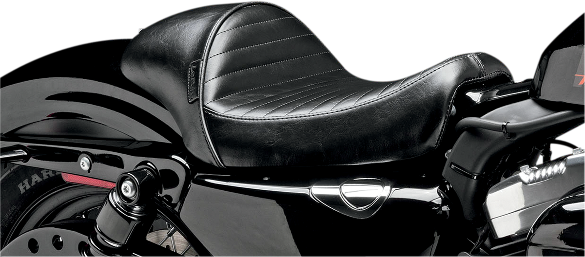 LE PERA Stubs Cafe Seat - Pleated - Black - XL '04-'23 LK-426PT — image 1