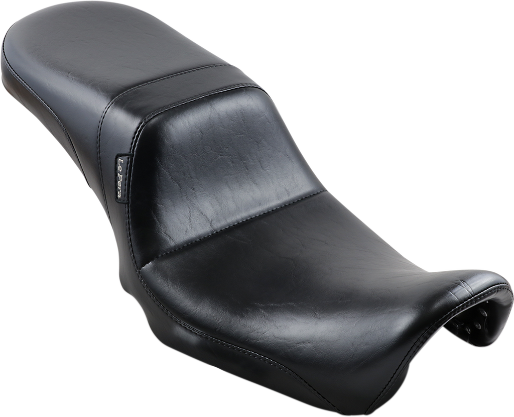 LE PERA Daytona 2-Up Seat - Without Backrest - Smooth - Black - Dyna '06-'17 LK-515 — image 1