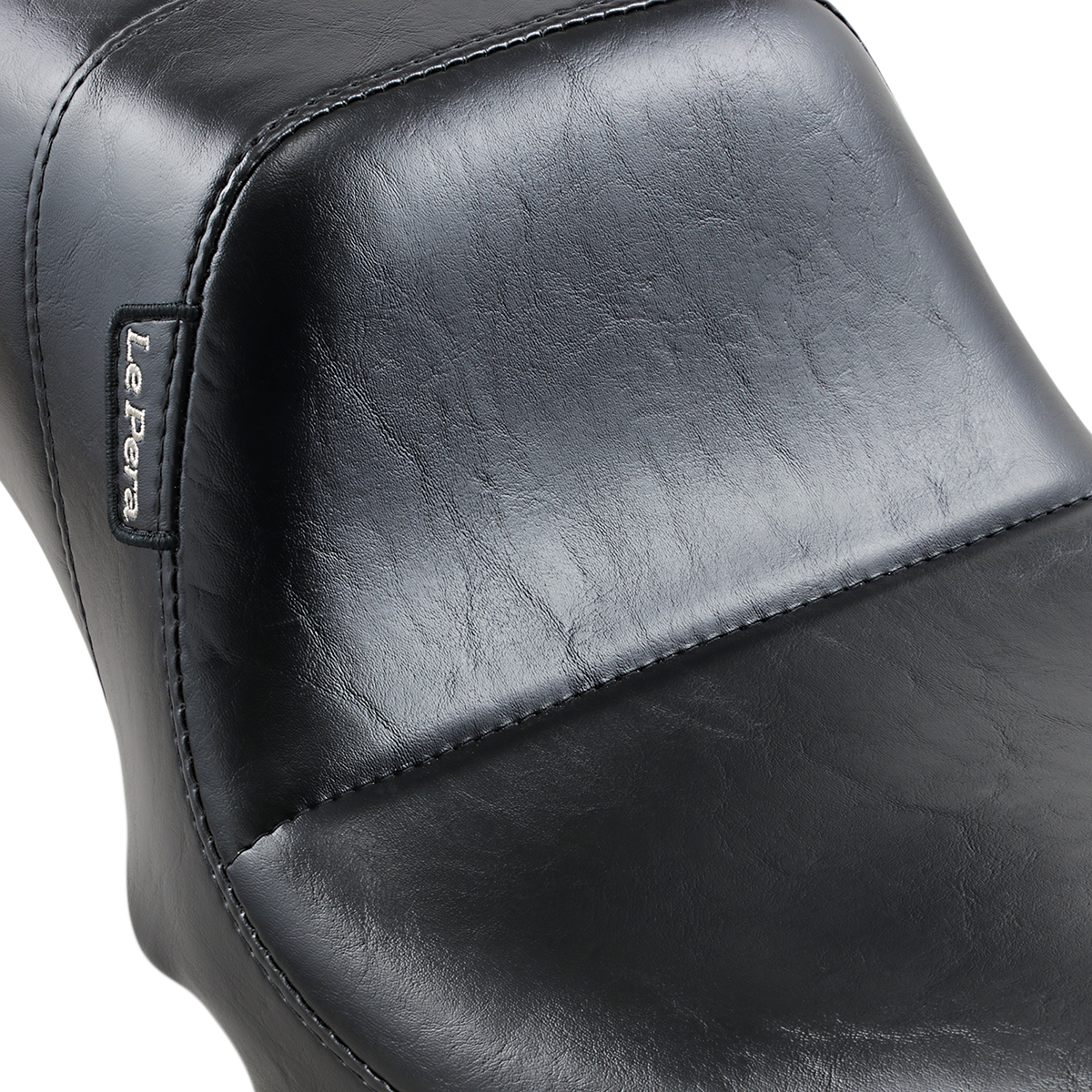 LE PERA Daytona 2-Up Seat - Without Backrest - Smooth - Black - Dyna '06-'17 LK-515 — image 3