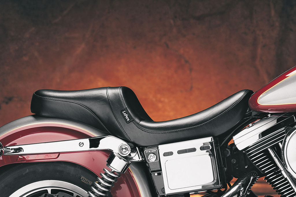 LE PERA Daytona 2-Up Seat - Without Backrest - Smooth - Black - Dyna '06-'17 LK-515 — image 5