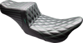 LE PERA Tailwhip Seat - Black - Double Diamond - Green Stitch - FLT/FLH '08-'23 LK-587DD-GN08 — image 1