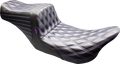 LE PERA Tailwhip Seat - Black - Double Diamond - Purple Stitch - FLT/FLH '08-'23 LK-587DD-P01 — image 1