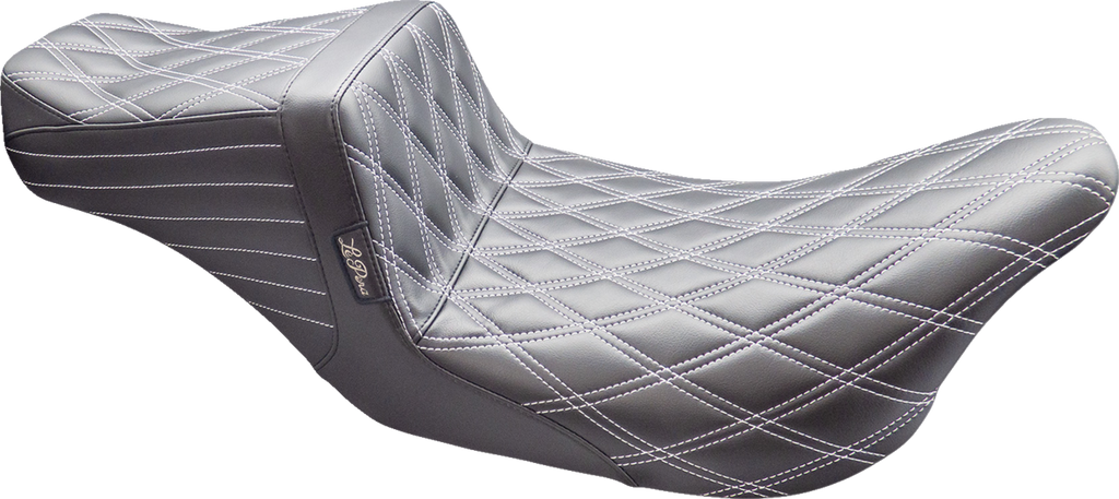 LE PERA Tailwhip Seat - Double Diamond w/ Titanium Thread - Black - FL '08-'24 LK-587DD-TTM — image 1