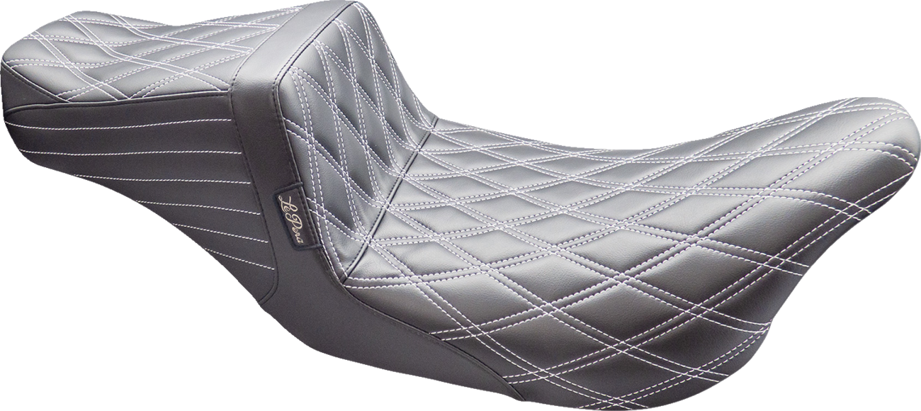 LE PERA Tailwhip Seat - Double Diamond w/ Titanium Thread - Black - FL '08-'24 LK-587DD-TTM — image 1