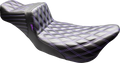 LE PERA Tailwhip Daddy Long Legs Seat - Black - Purple Double Diamond Stitch - FLT/FLH '08-'23 LK-587DLDD-P01 — image 1