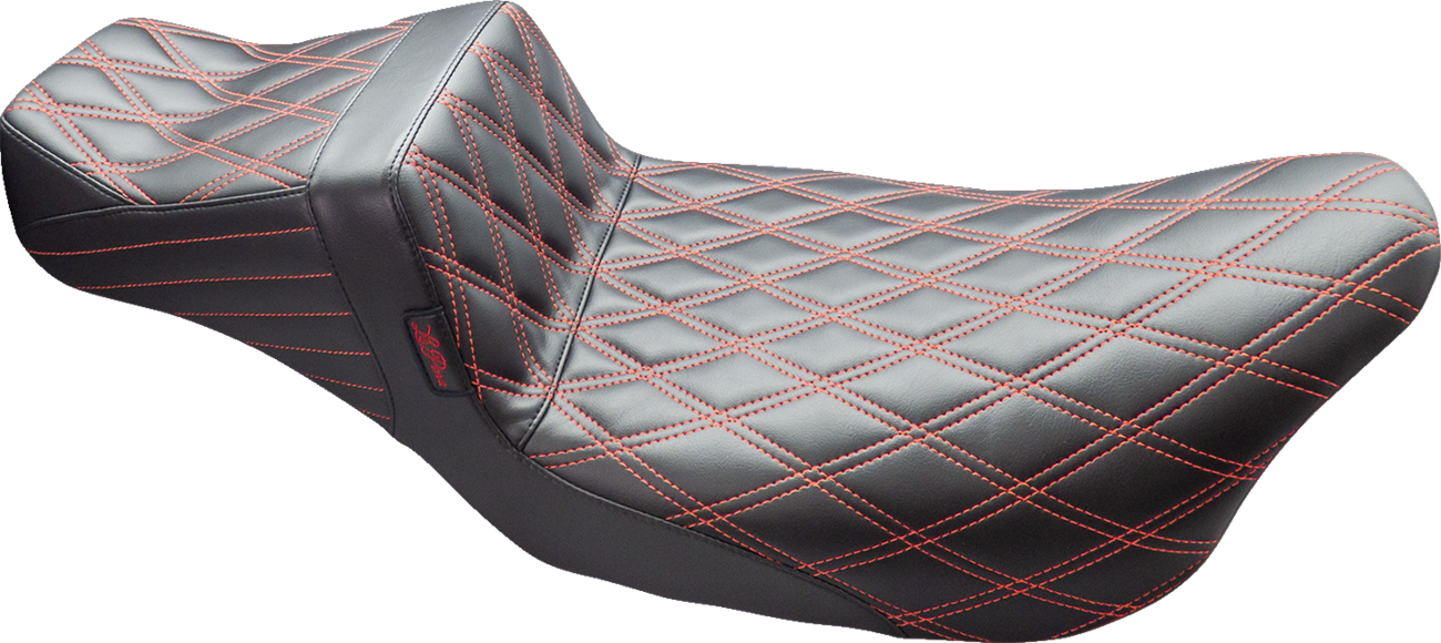 LE PERA Tailwhip Daddy Long Legs Seat - Double Diamond w/ Red Thread - FL '08-'24 LK-587DLDD-RED — image 1