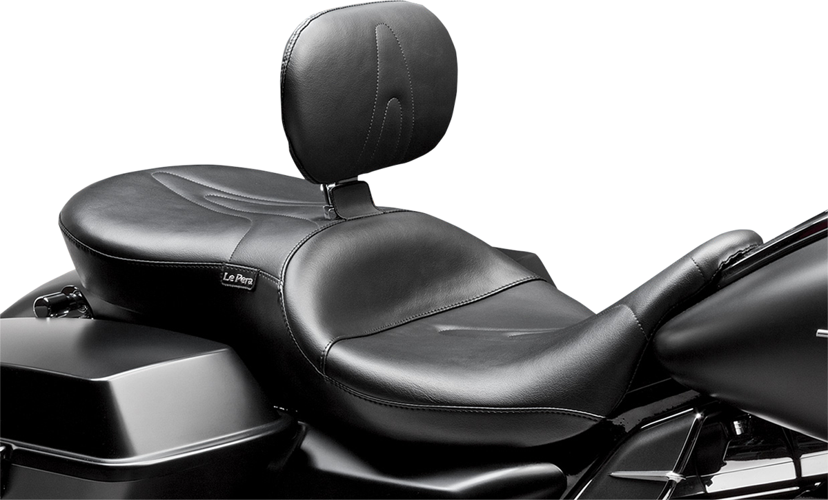 LE PERA RT66 Seat - With Backrest - Stitched - Black - FL '08-'23 LK-767BR — image 1