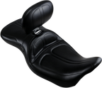 LE PERA Maverick Seat - with Backrest - Stitched - Black - FL '08-'25 LK-957BR — image 1