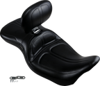 LE PERA Maverick Seat - with Backrest - Stitched - Black - FL '08-'25 LK-957BR — image 2