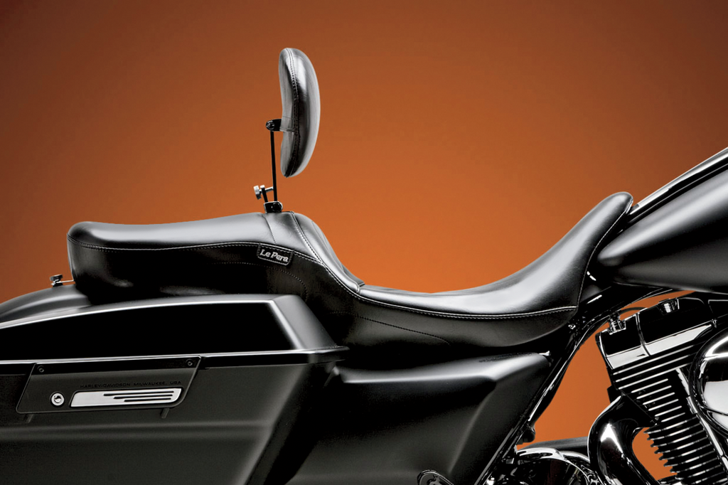 LE PERA Maverick Seat - with Backrest - Smooth - Black - FL '08-'25 LK-957BRS — image 1
