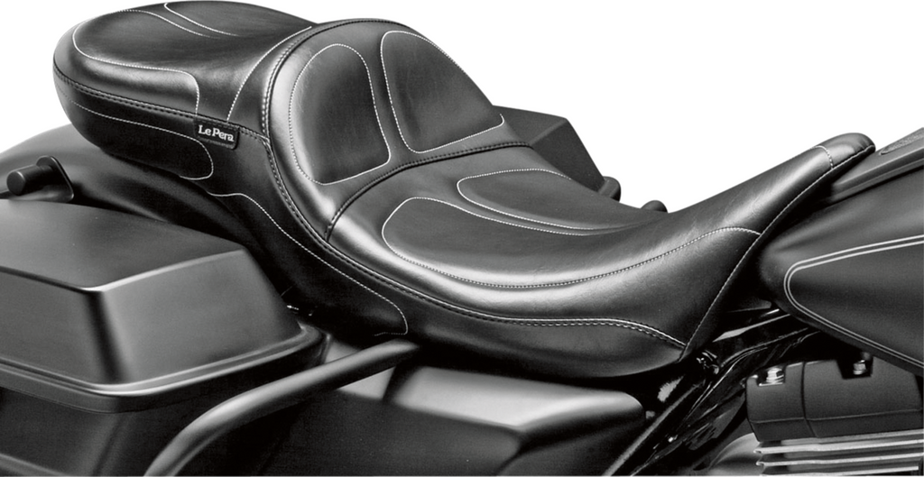 LE PERA Maverick Daddy Long Legs Seat - Black - Stitched - FL '08-'25 LK-957DL — image 1